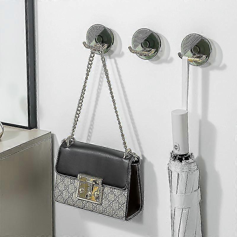 4pcs Of Transparent Green Hook Strong Plastic Hook Magic Non-marking Transparent Hook Hook