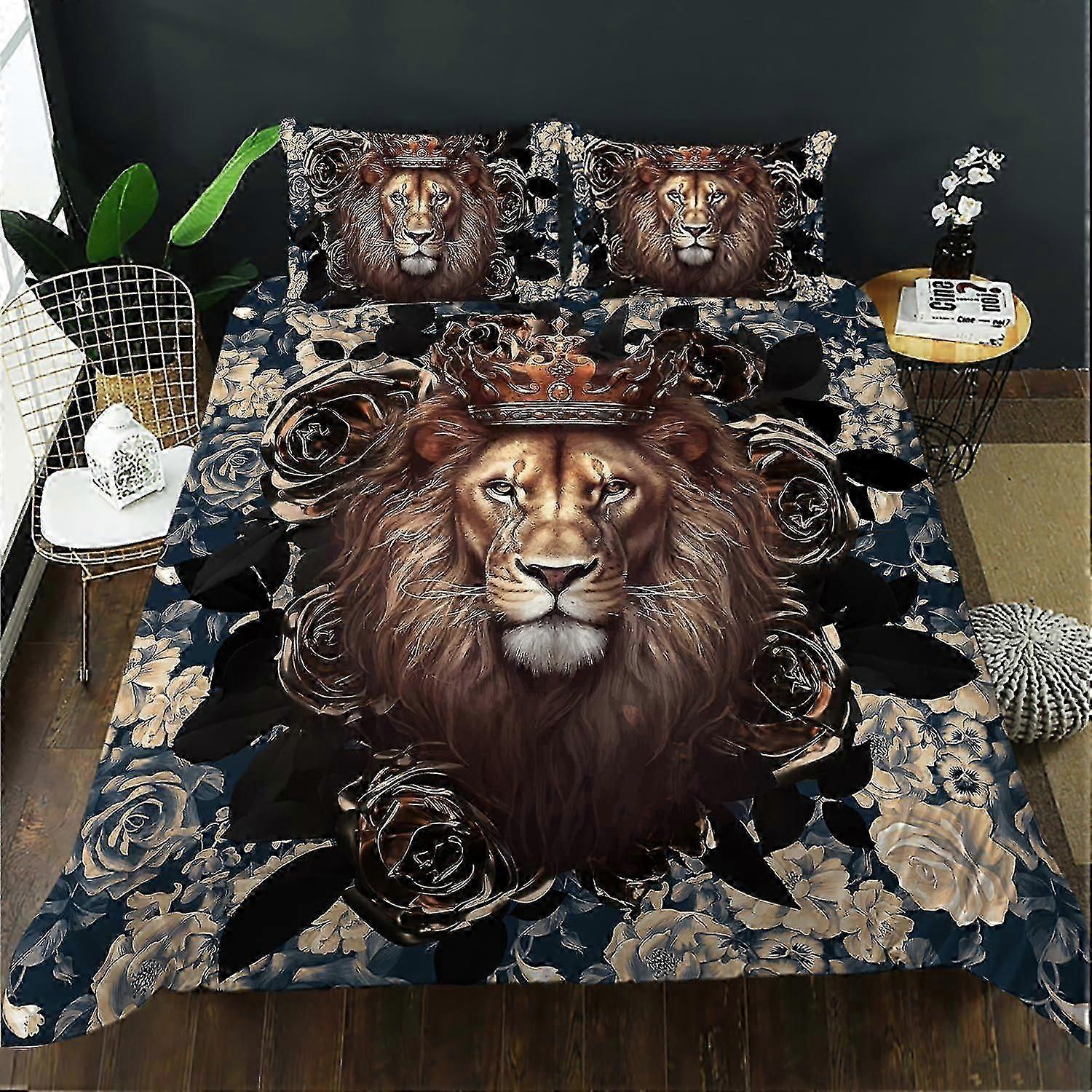 b2020 Lençóis Snowfield Animais da Floresta Animais Edredom Conjunto de Cama de 3 Peças 1 Capa de Colcha e 2 Fronhas Lençóis gb2020