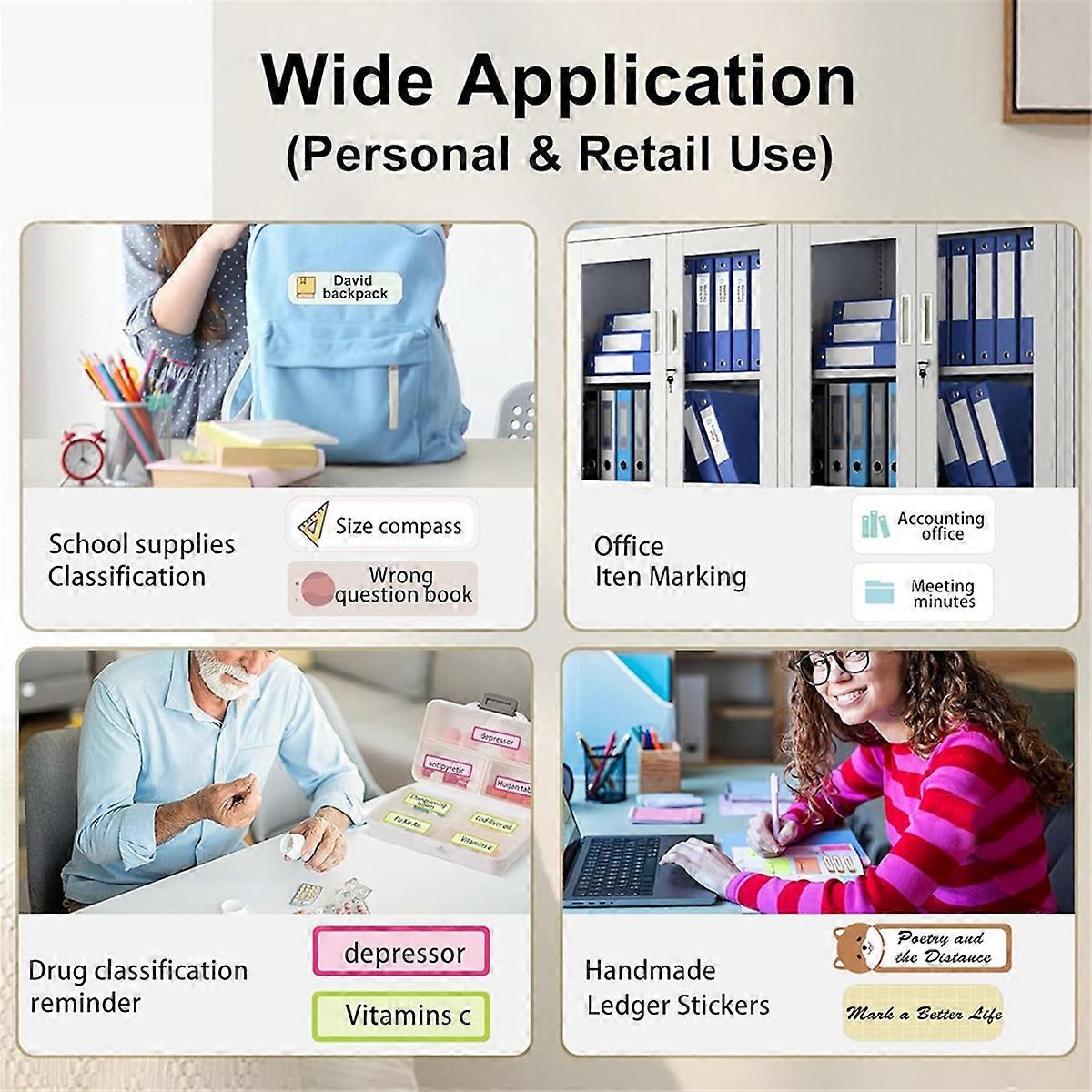 Portable Label Maker P12 Wireless Bluetooth for Storage Office Home,C