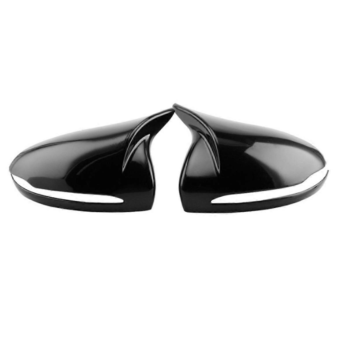 For W205 W213 W222 Gloss Black Horned Style Side Rear View Mirror Cover Trim A0998110122 A0998110222
