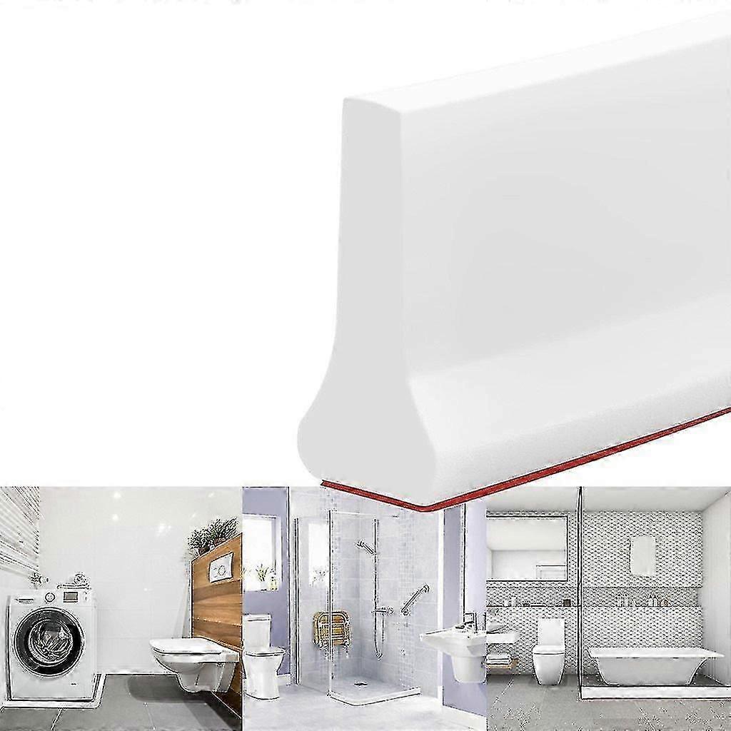 Collapsible Shower Threshold Rubber Stopper, Water Dam Barrier