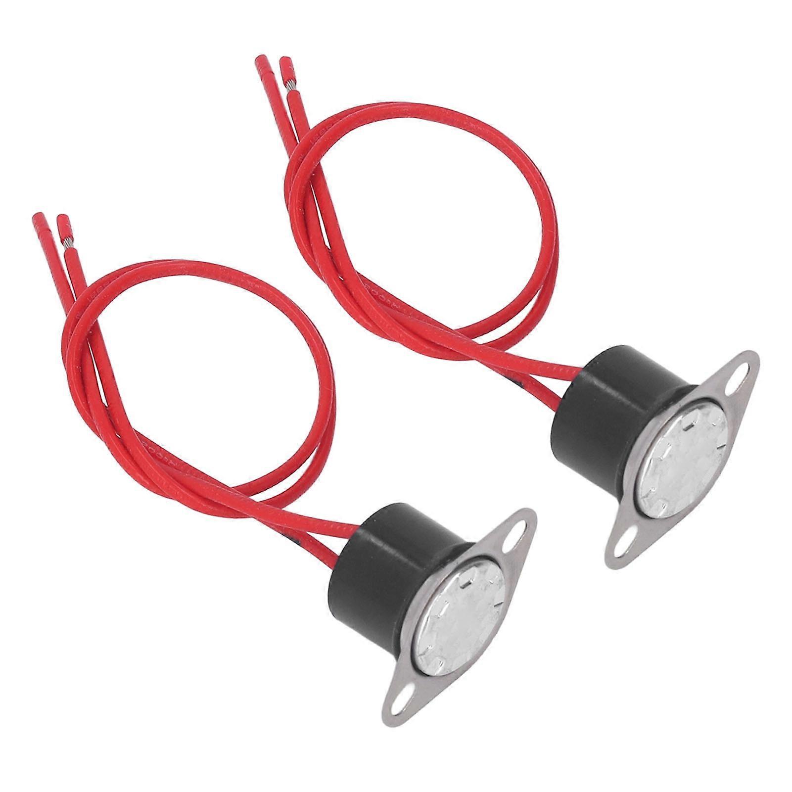 2 יחידות מתג בקרה תרמית עמיד למים 10A 250V אלומיניום