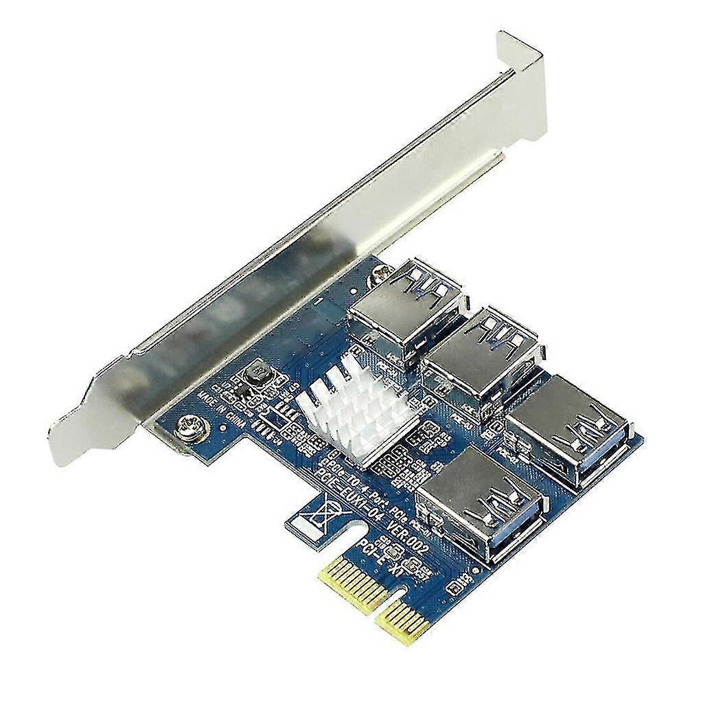 Pci-e Riser Board 1 To 4 Gpu Extender Riser Card Usb 3.0 Gpu Adapter 16x Slots