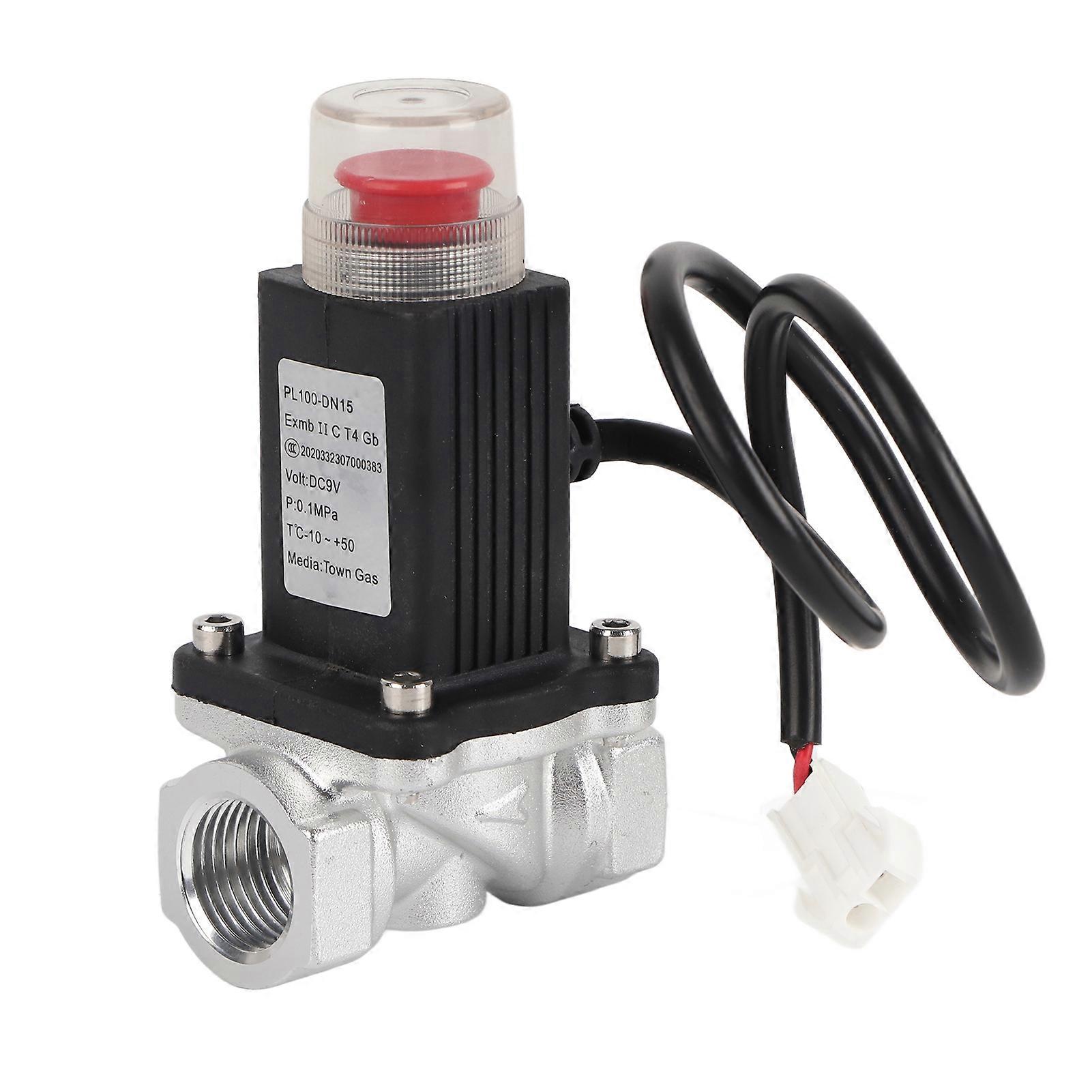 12V Electric Solenoid Valve Gas Switch for Pipeline Use Cast Aluminum Durable for Household and Factory Applications