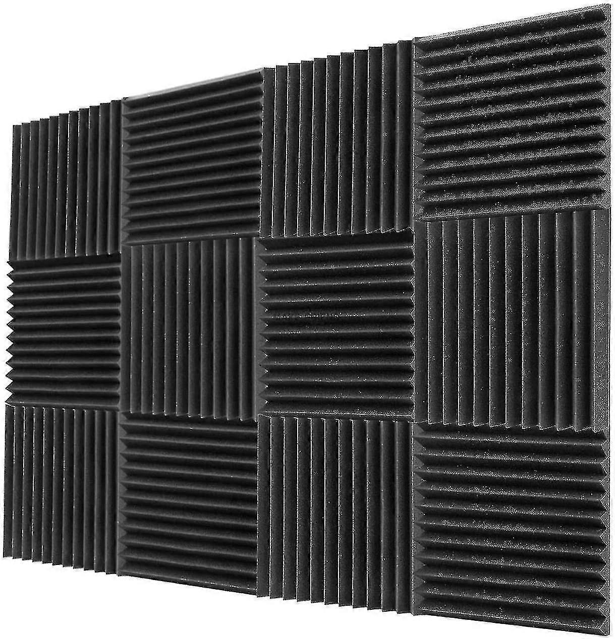 12pcs 300x300x25mm ακουστικές επιτροπές ηχομόνωσης αφρού για Ktv φραγμός ηχομονωτικό στούντιο σφήνες ηχομονωτικές επιτροπές τοίχων Espuma
