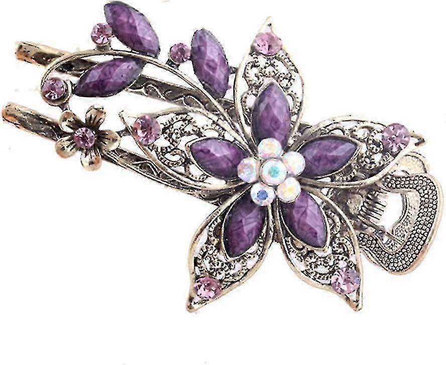 Vintage sieraden crystal haar clips