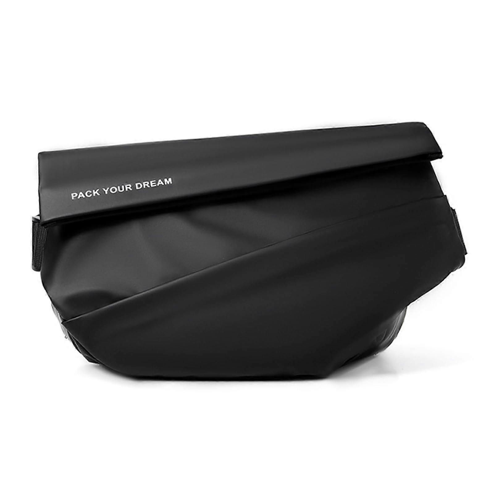 Men's Waist Bag, Small and Large Sizes, Nylon, Adjustable Strap, Versatile Travel Fanny Pack(Black L)