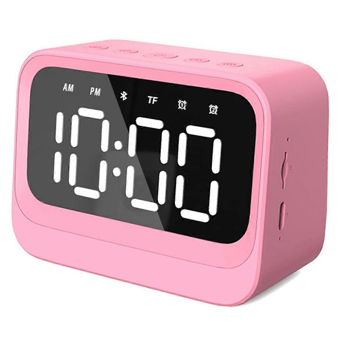 Portable Dual Clock Support TF Card Play Soundbar Wireless Display Music Player Bluetooth Speaker P