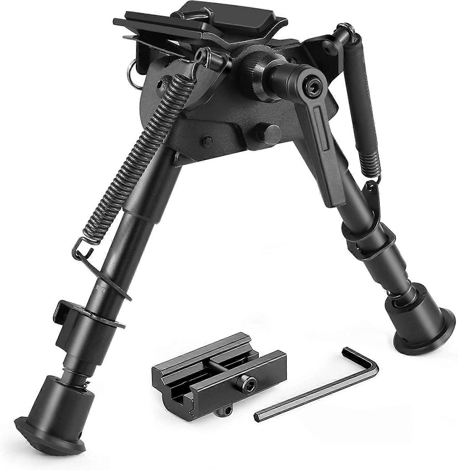 Rifle Bipod 69 Inch Adjustable Spring Return Picatinny  SwivelStud Sniper Hunting Bipod with Mount Adapter