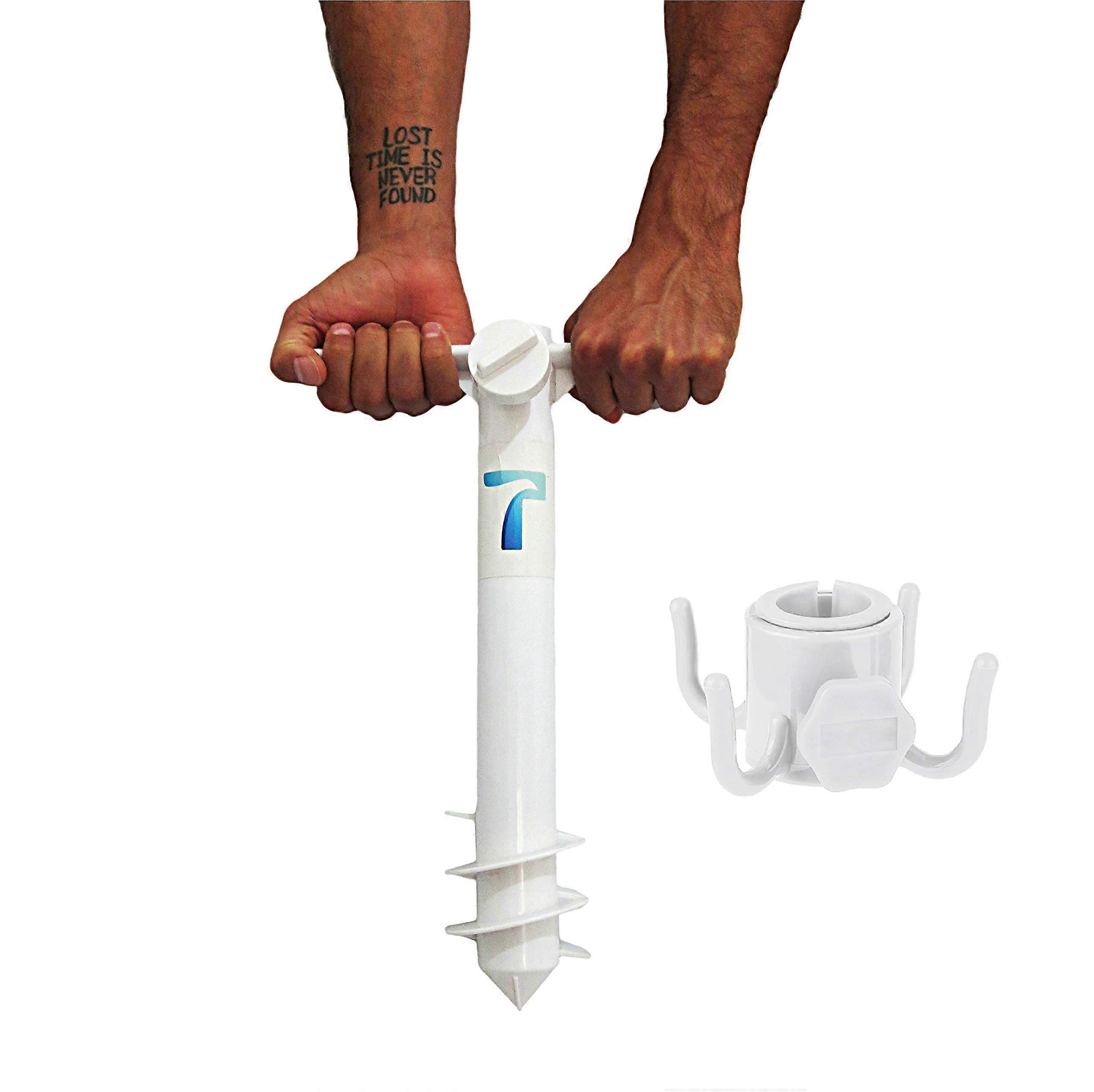 Beach Umbrella Sand Anchoring External Umbrella Base With Spiral Screw Design Heavy Duty