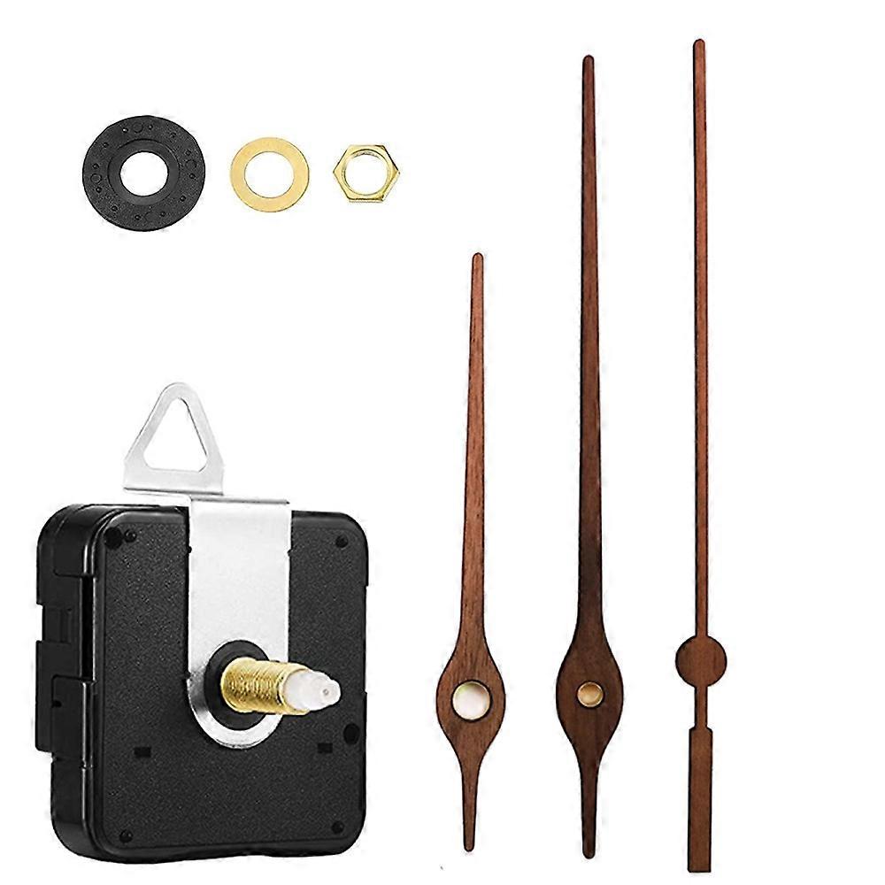 Quartz Clock Dial Repair Kit DIY Wall Clock Parts,Spec: Movement+S03 Wooden Needle