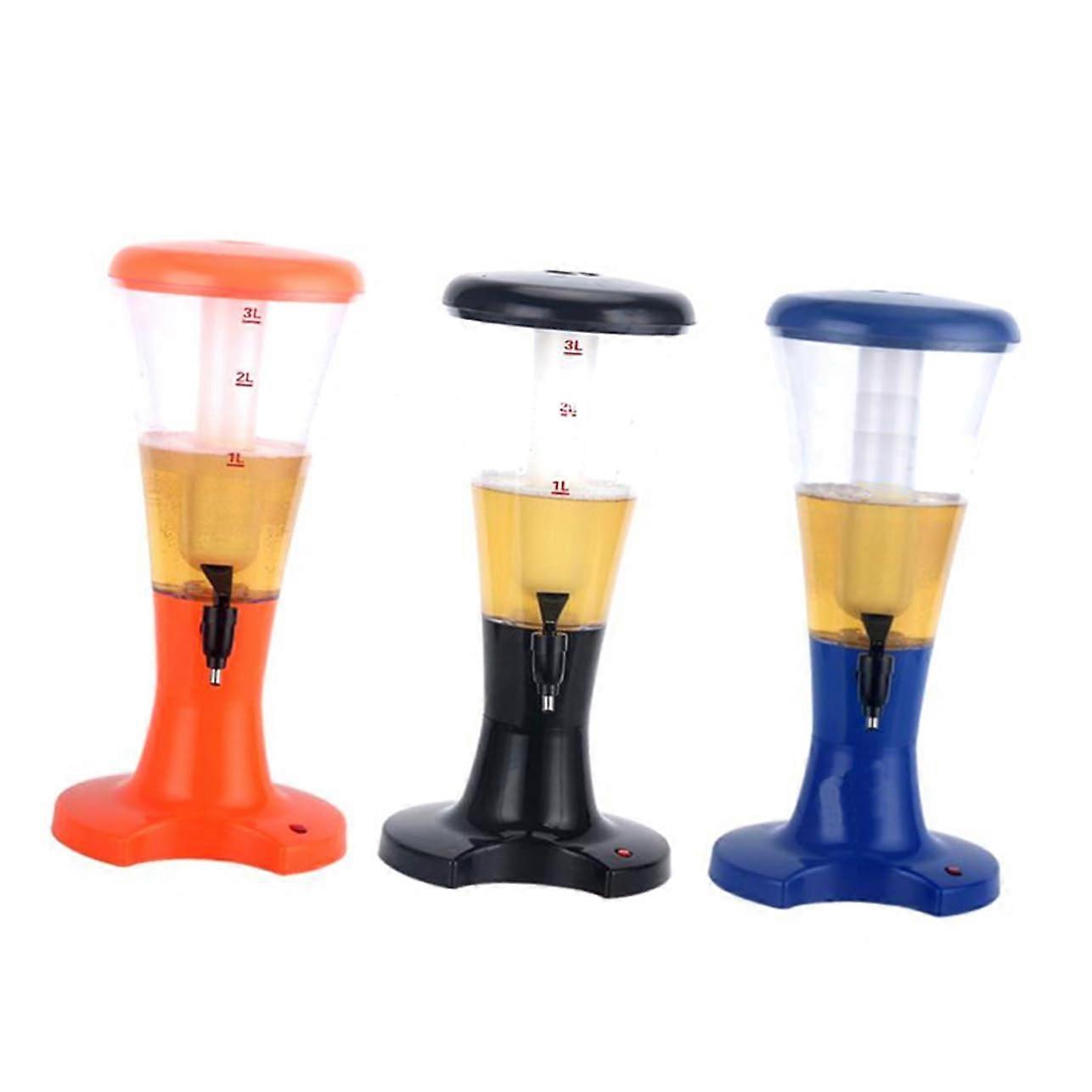 3L Drink Tower Draft Beer Dispenser with LED Light, High-Quality Beverage Station