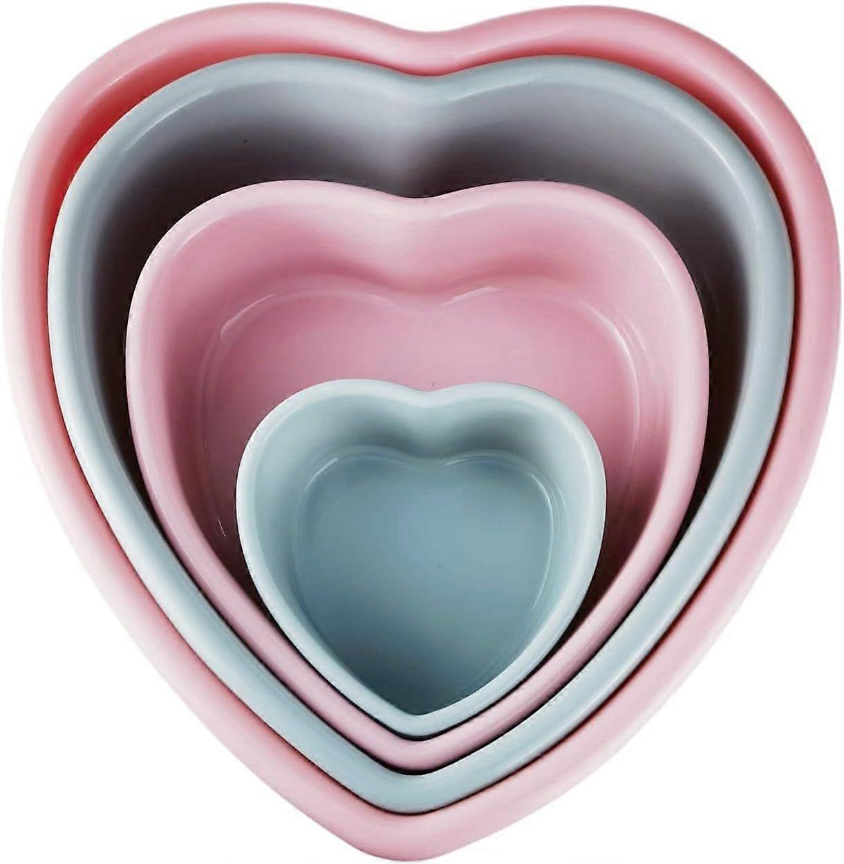 4 Pack Love Heart Shape Silicone Cake Mold