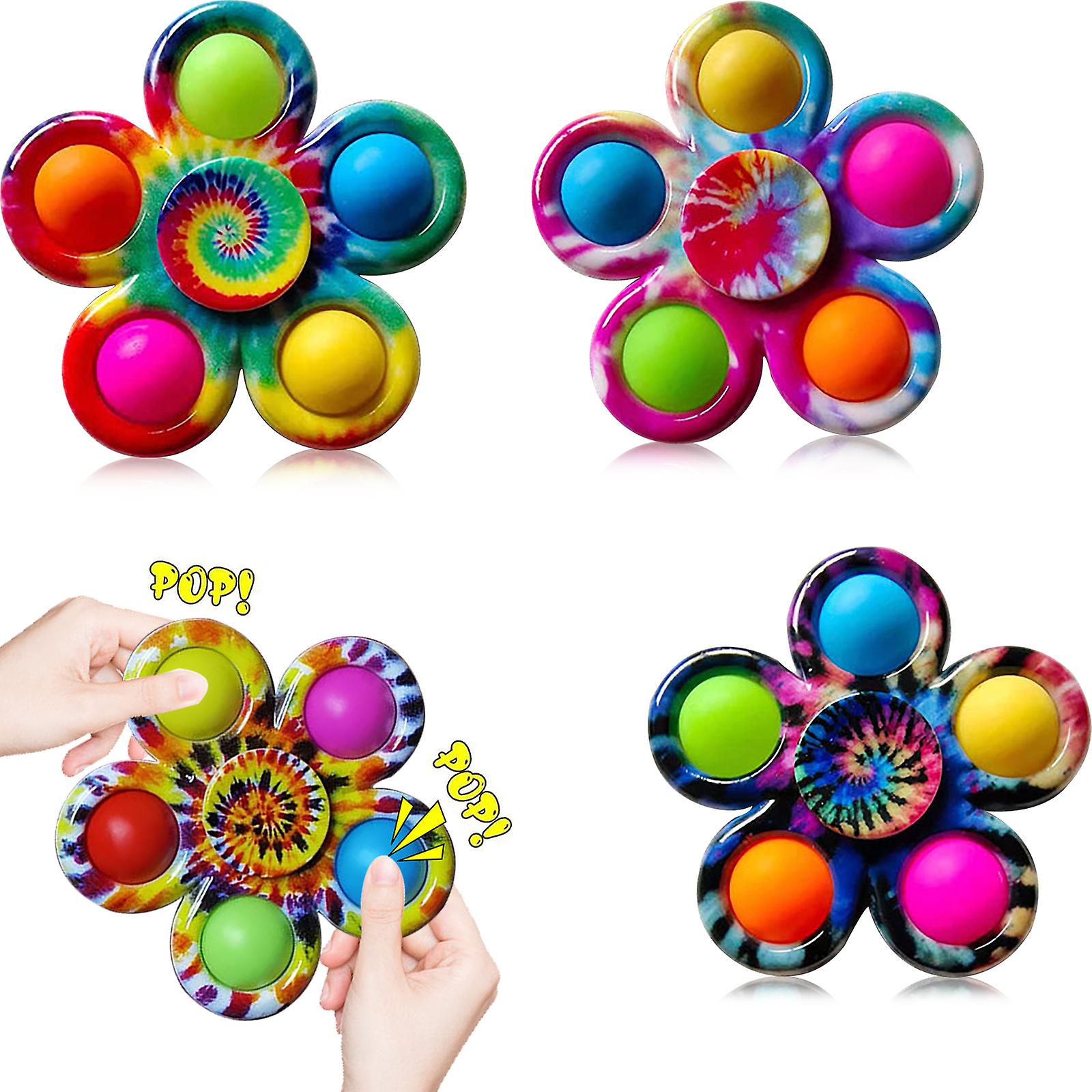 4-piece Set Rotating Finger Tip Top Decompression Bubble Music