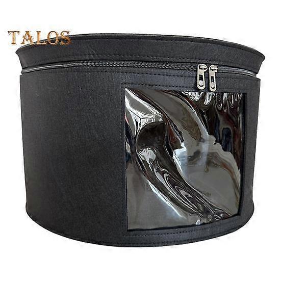 Hat Storage Bucket Organizer Transparent Design Zipper Closure Large Capacity Cowboy Hat Organizer Case with Handle