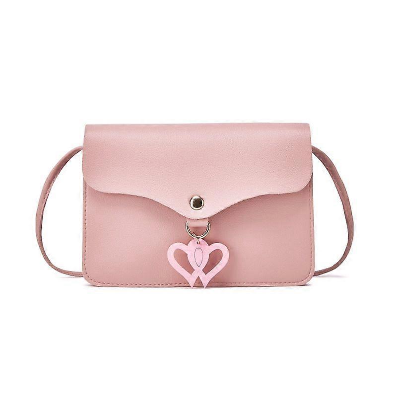 Heart Charm One Shoulder Small Square Bag