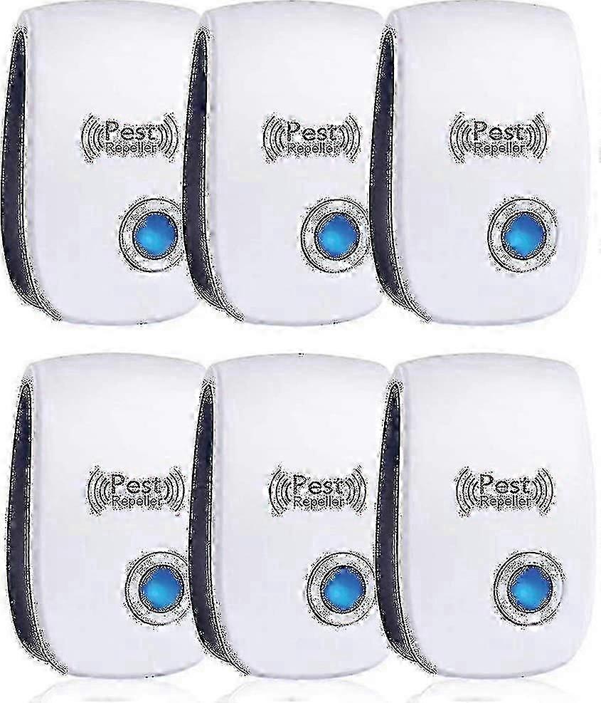 6の超音波忌避剤パック - マウス、ラット、ハエ、蚊、害虫、クモ、ゴキブリに対して効果的 - CN