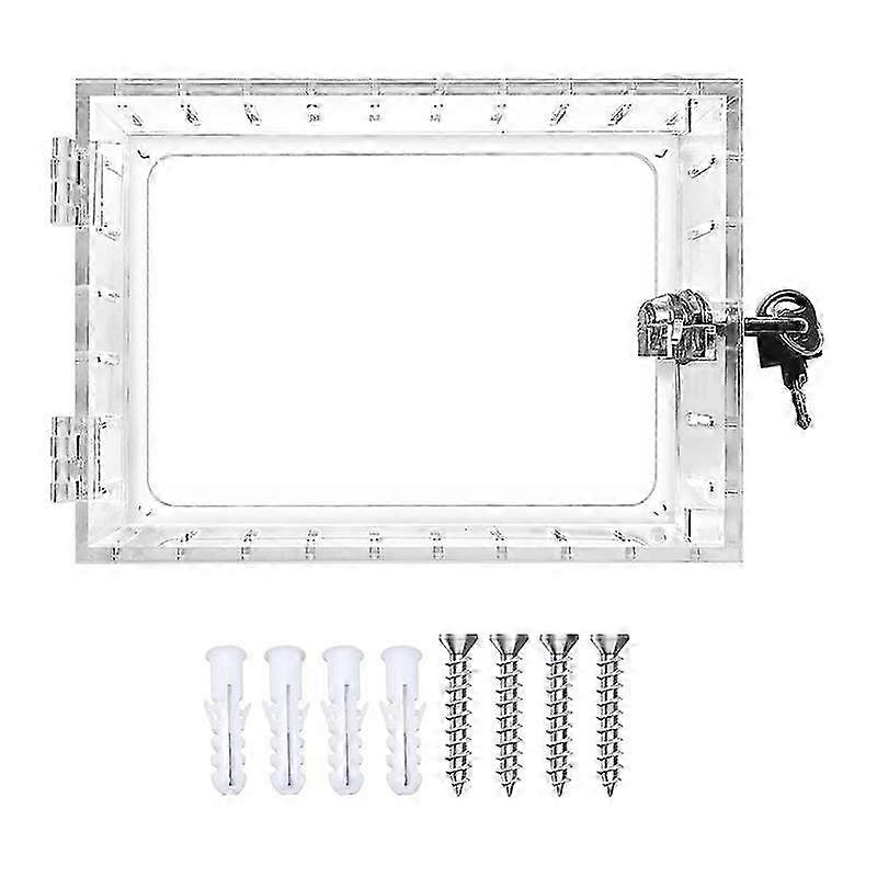 Universal Thermostat Lock Box with Key, Clear Wall Guard Cover
