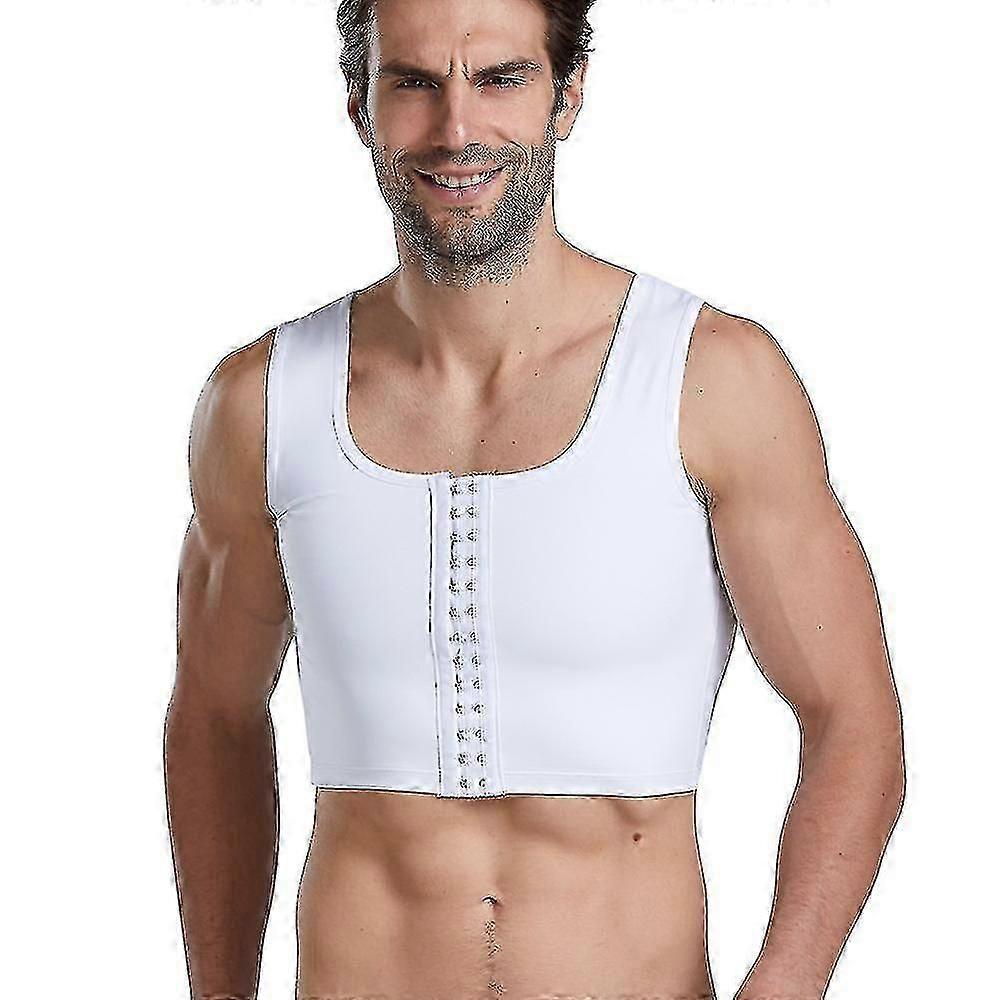 Men Slimming Body Shaper Corset Tank Top Three-breasted Compression Vest Shapewear Undershirts