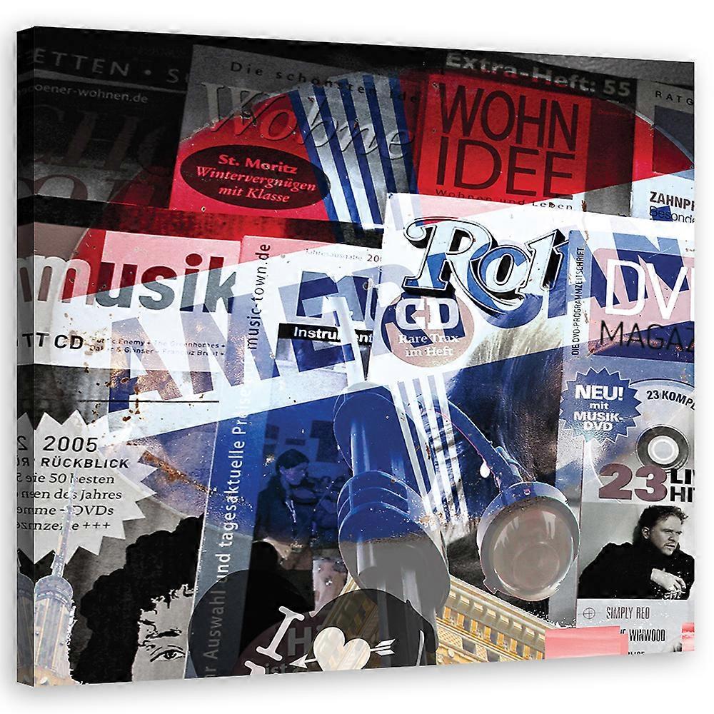 Impression sur toile, Abstractions - Coloré - 30x30