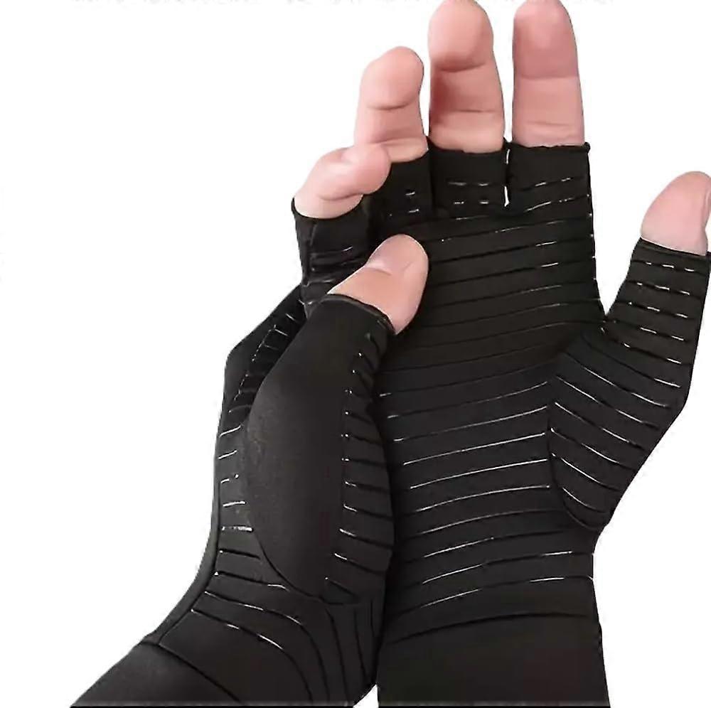 Copper Arthritis Compression Gloves for Joint Pain Relief - Supportive Hand Care, Adjustable Size, Breathable Material