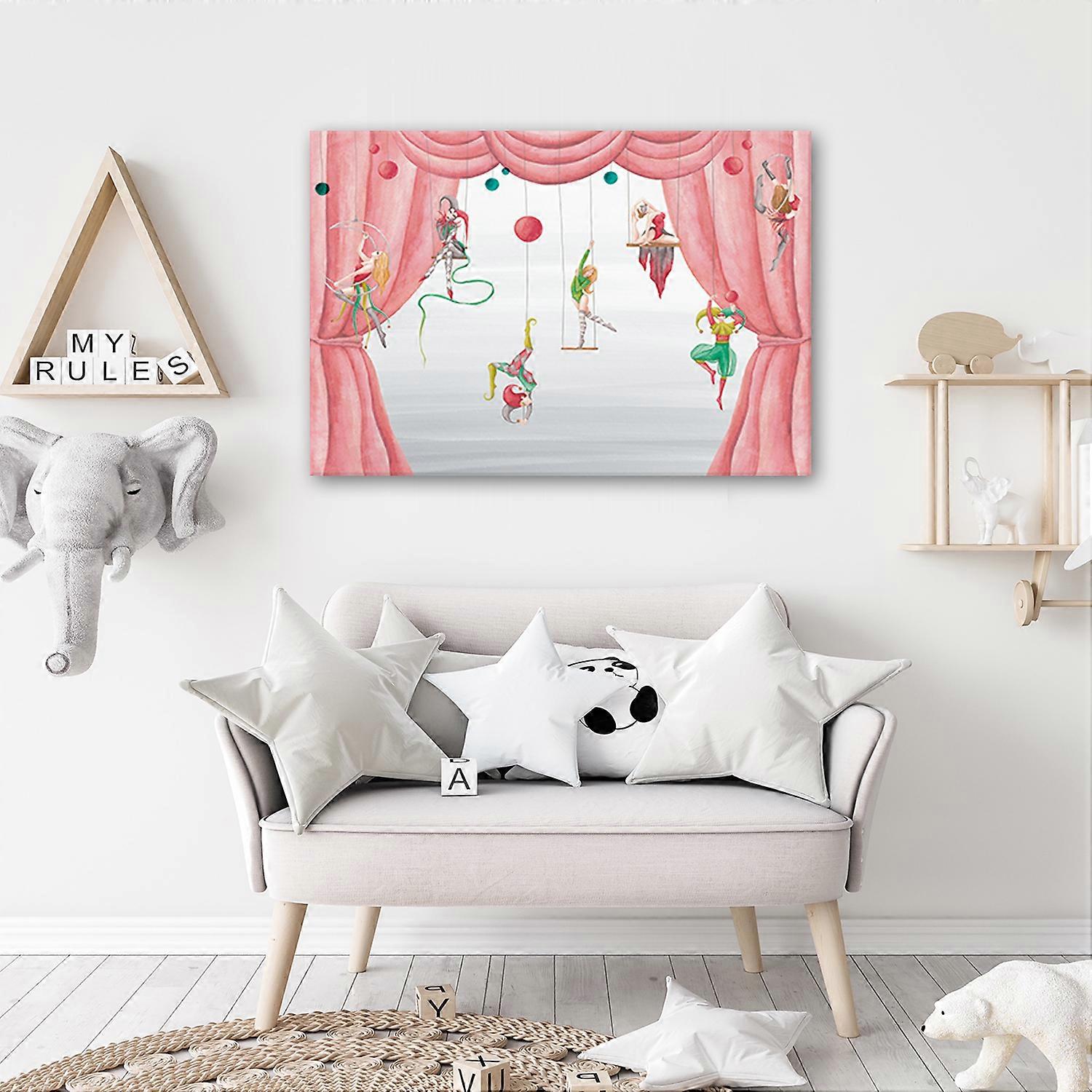 Lienzo, Acróbatas de circo - 120x80