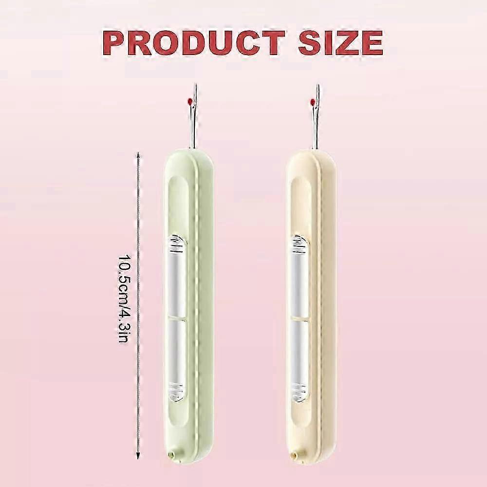 2PCS Upgraded 2 in 1 Automatic Needle Threaders Seam Ripper -HK603