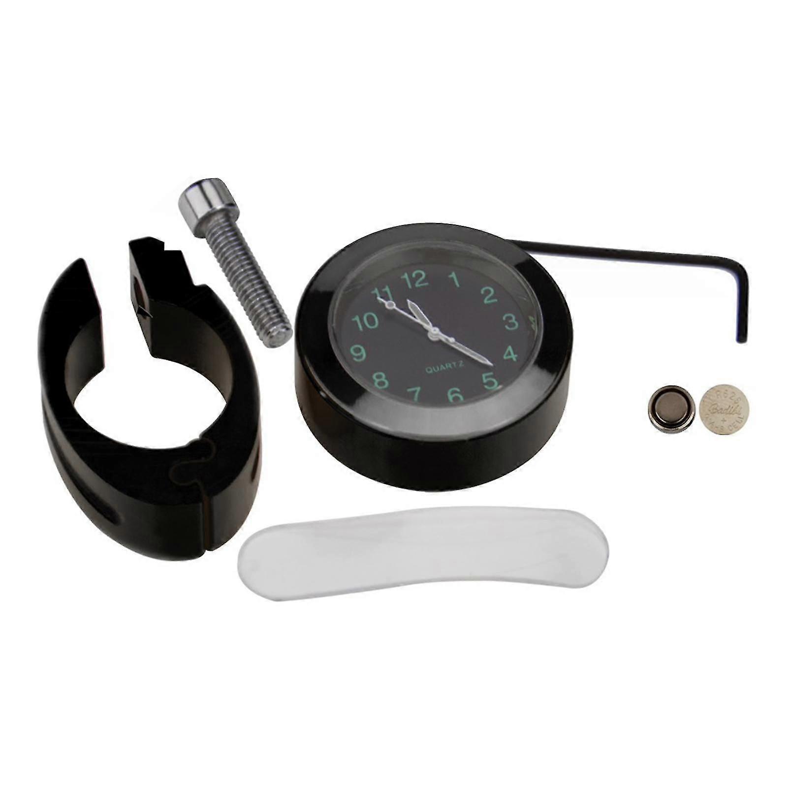 Motorcycle Handlebar Clock, 78" Universal Waterproof Aluminum Alloy Handlebar Quartz Watch with