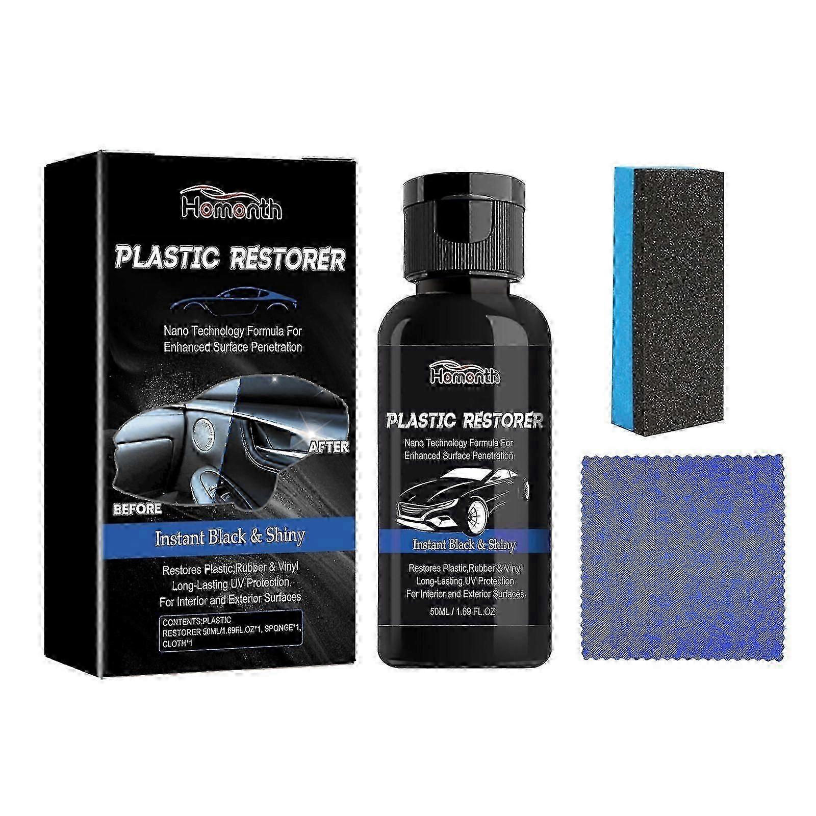 Plastic Restorer, Clean Interior Seat Dashboard Decontamination Polish Maintenance Cleaner