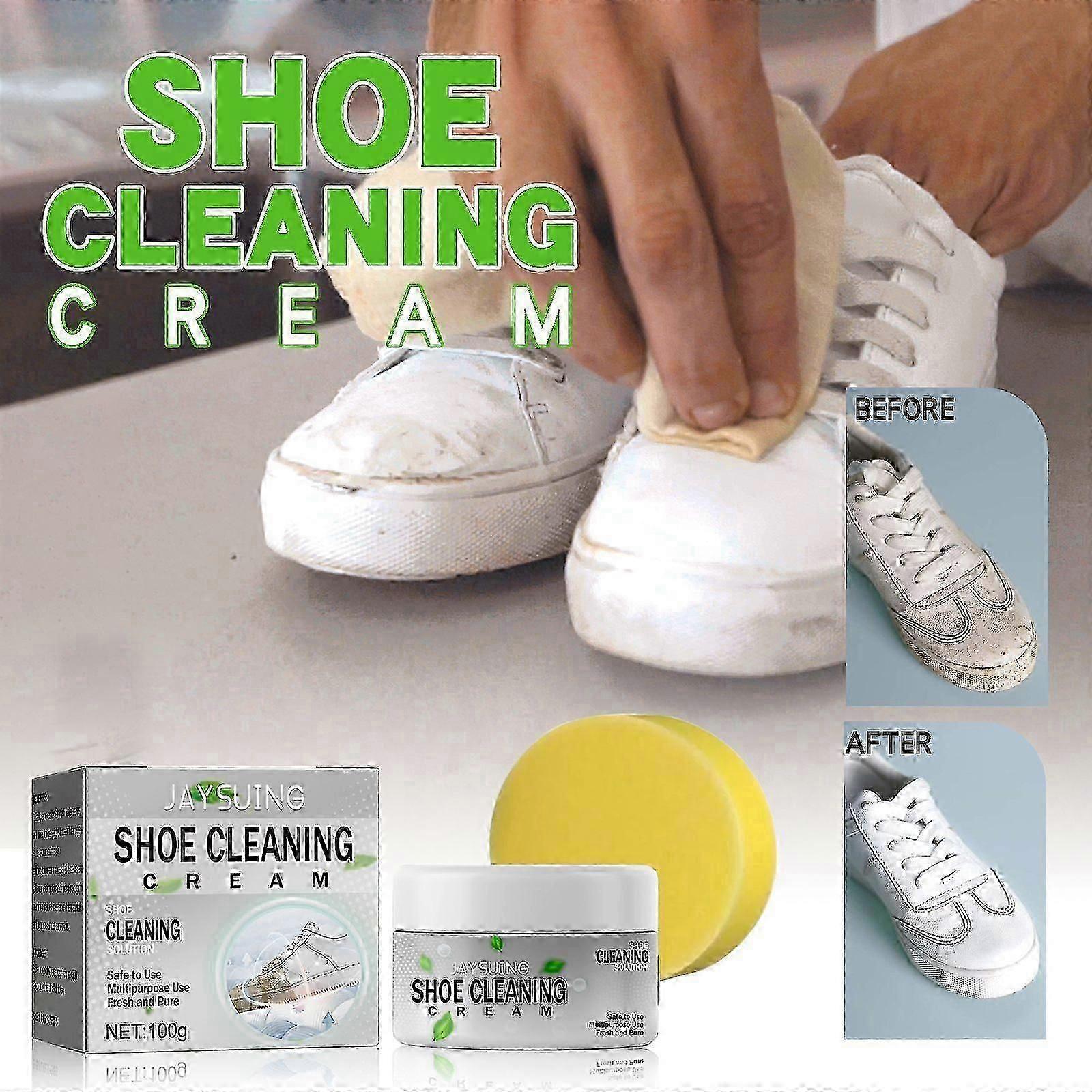 كريم تلميع الأحذية الجانبية ، بقع الأحذية البيضاء الصغيرة النظيفة كريم تلميع الأحذية البيضاء المؤكسدة الأصفر الأصفر المشرق الأبيض