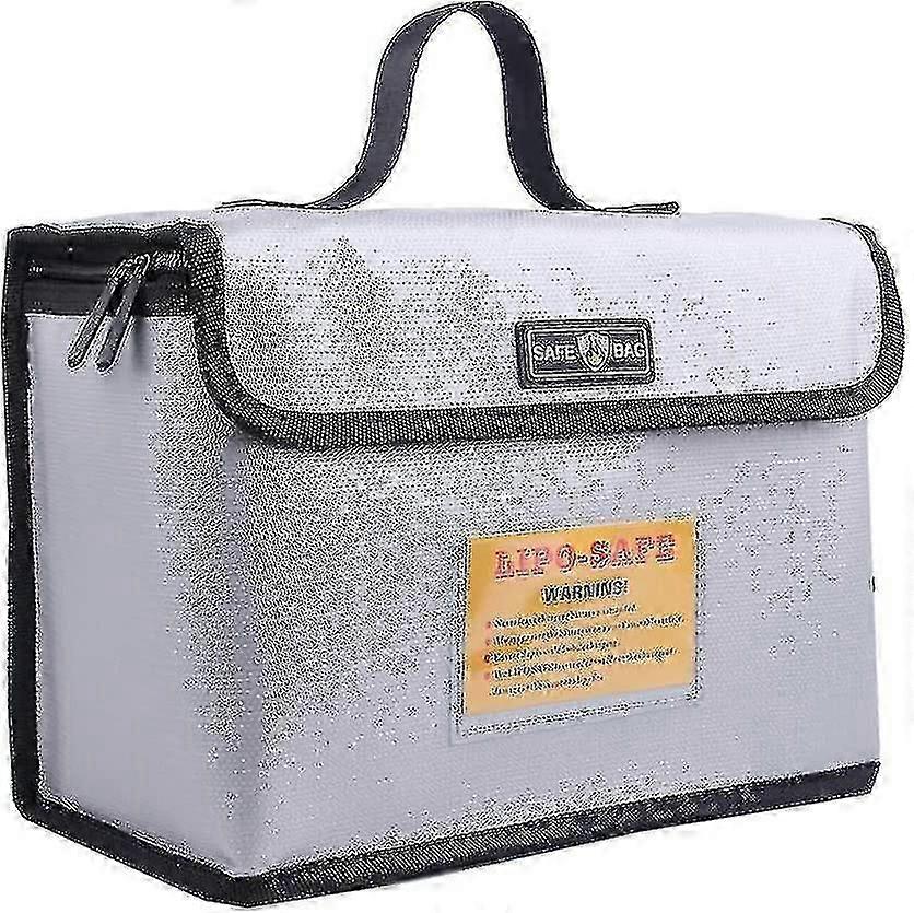 Fireproof Lithium-polymer Battery Safety Bag For Explosion-proof Storage And Charging, Large Battery Storage Protection Cover With Double Zippers, 10.
