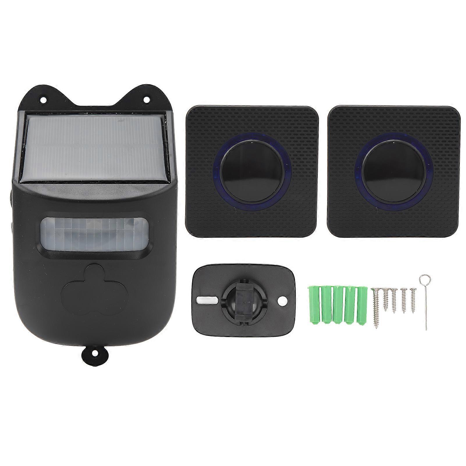 Driveway Alarm Long Range 120 Degree Detection Solar Powered Driveway Motion Sensor Doorbell