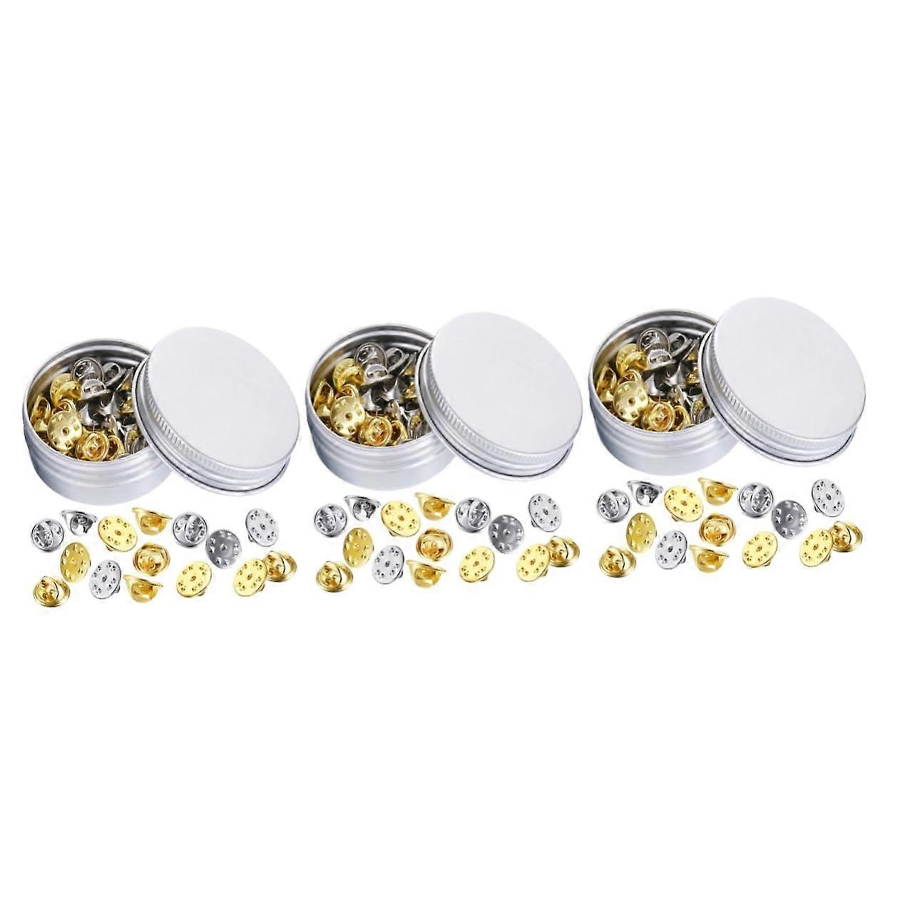 3 Boxes Locking Pin Backs Clutch for Enamel P Brooches DIY Craft Projects Ref: 1045