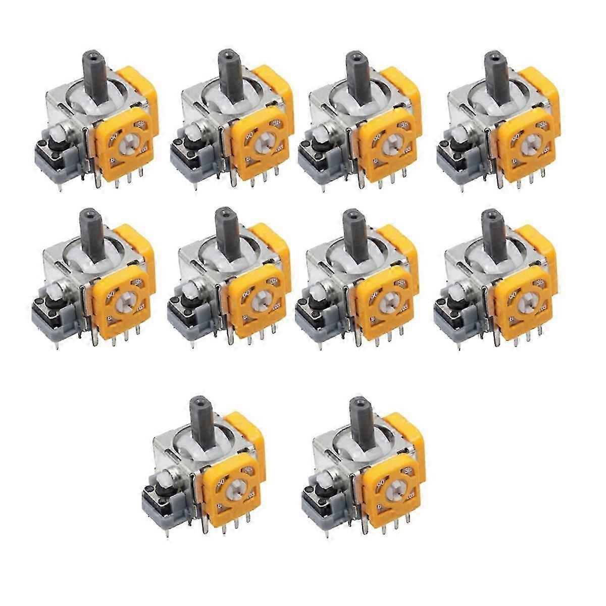 10Pcs 3D Analog Joystick for /S /X Game Console Joystick Sensor Module PotentiometerYellow SZRH A-C