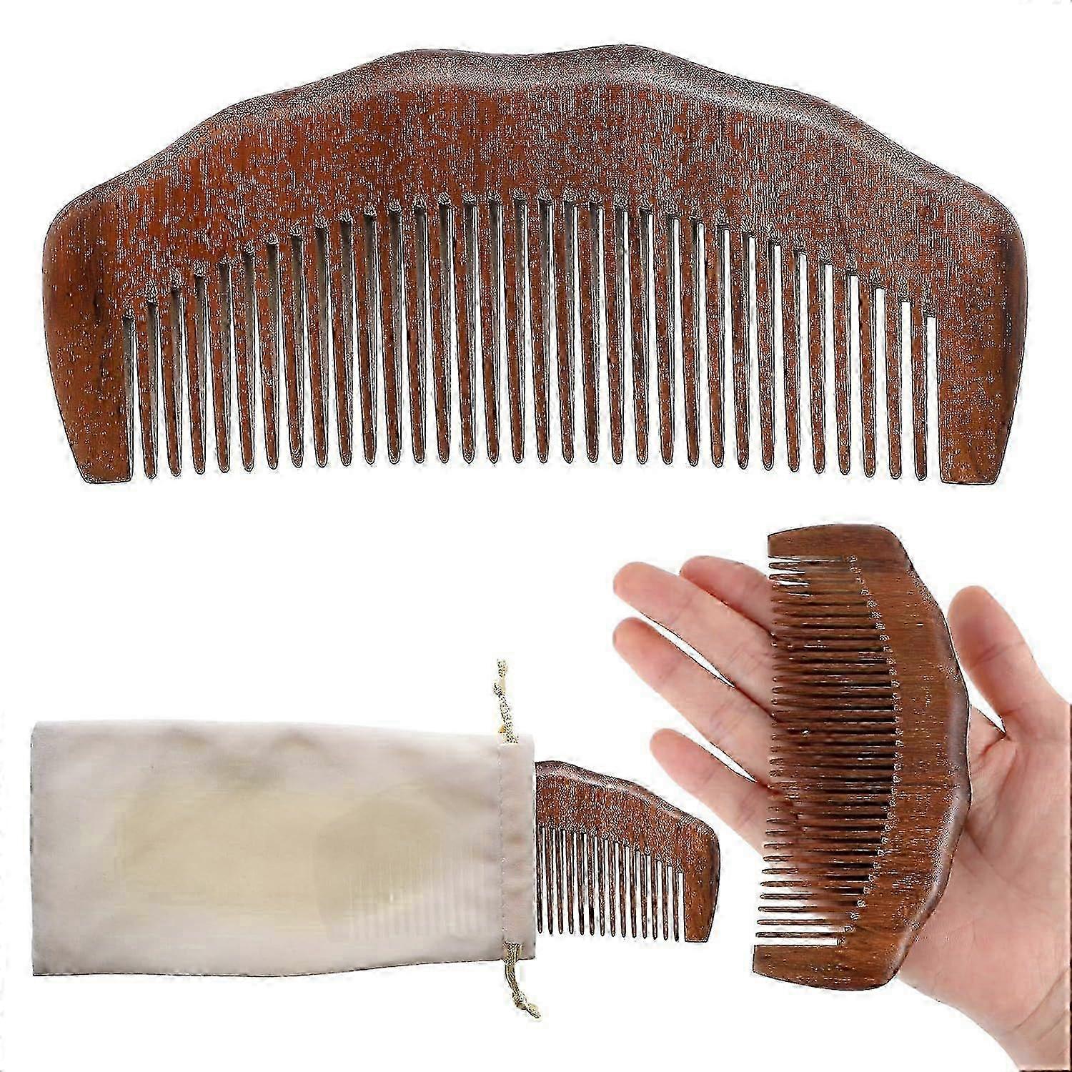 Natural Wooden Labor Comb for Birthing with Included Bag and Soft Cloth