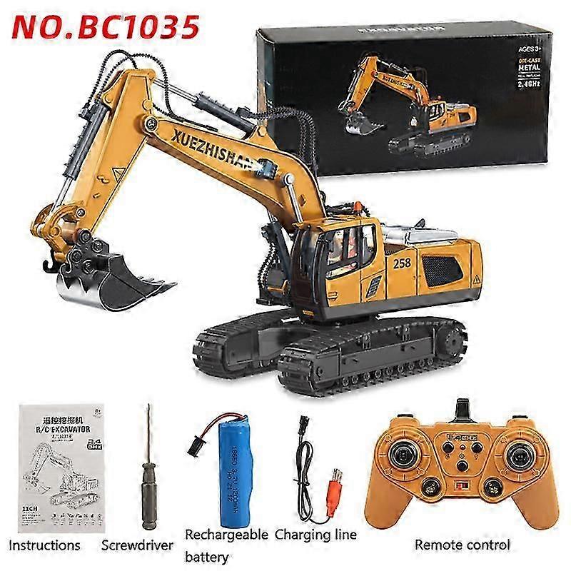 1: 20 escavatore telecomando in lega 11 canali escavatore cingolato bambini ragazzo concorrenza rc ingegneria veicolo modello giocattolo regalo