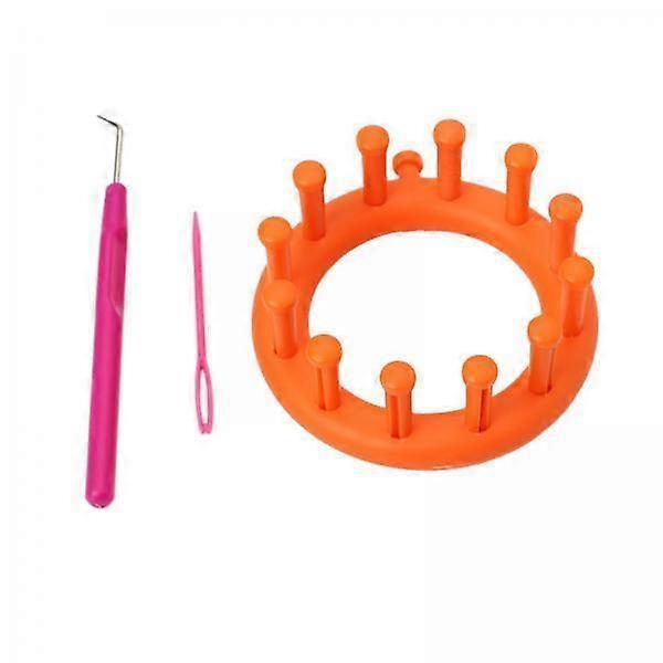 4x Klein Rond Weefgetouw voor Beginners met Loom Pick Tool & Pin Weaving Loom