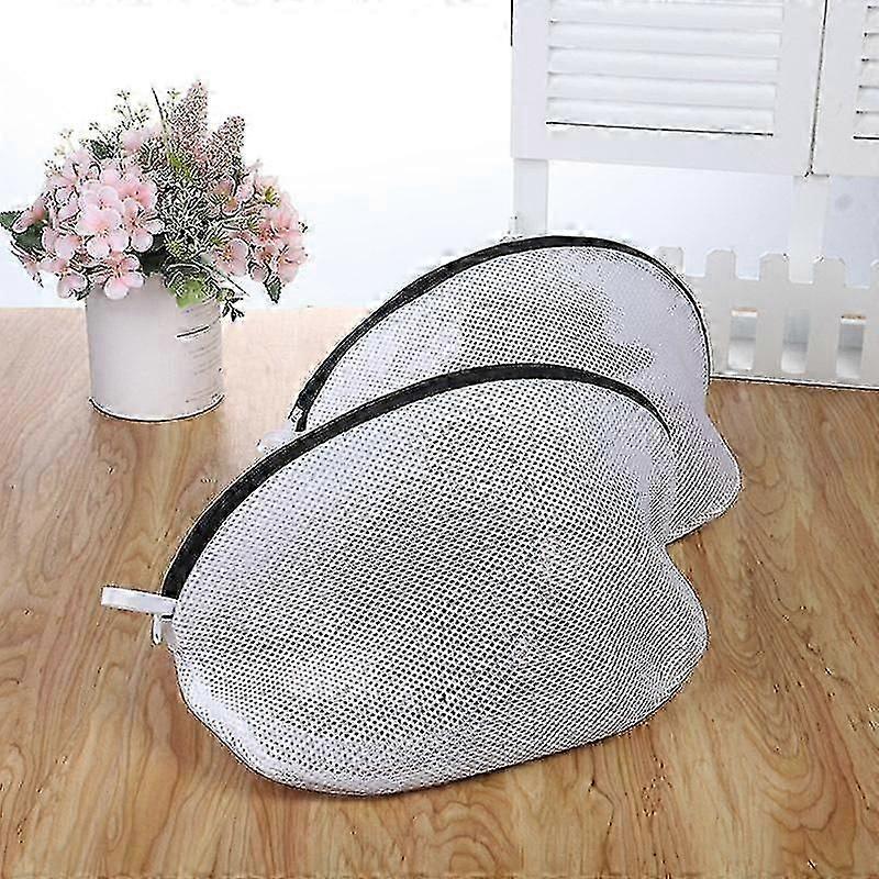 2 Pack Shoe Wash Bag, Laundry Net With Zipper For Washing Machine High Quality Mesh Laundry Bag