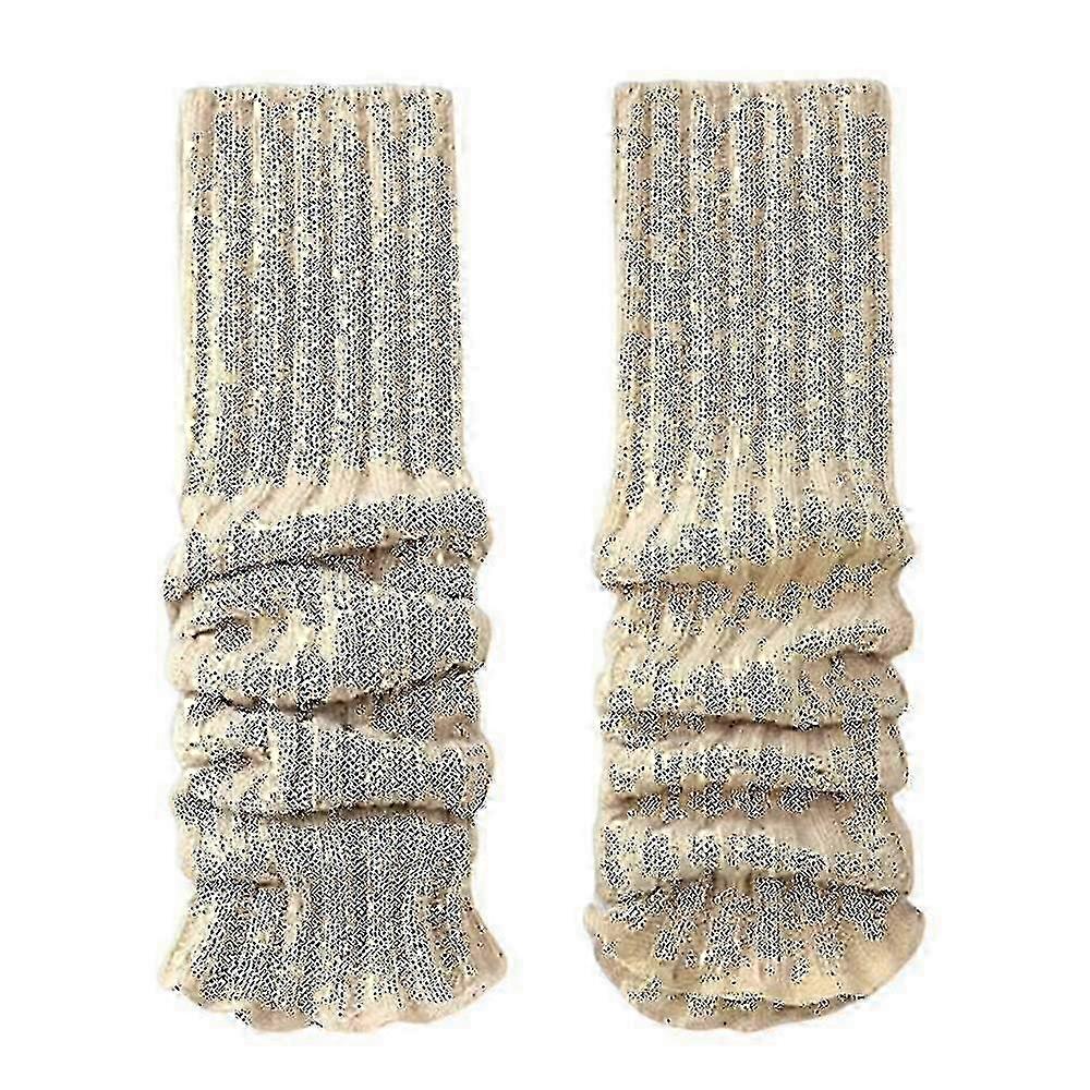 女性用ウールニットリブレッグウォーマーパーティーダンススポーツヨガ