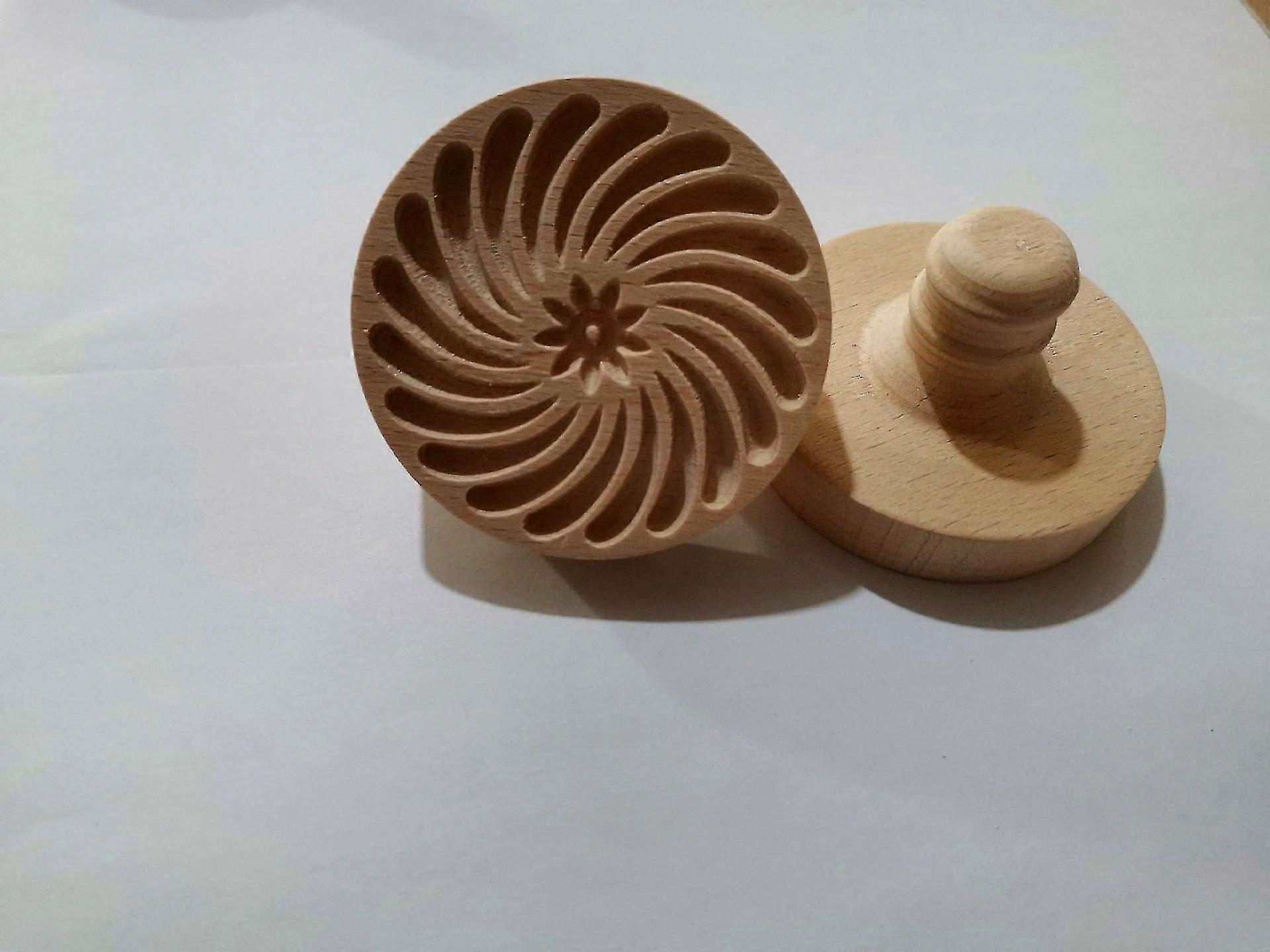 Beech Wood Cookie Embedding Stamp Mold for Biscuit Shaping - Compatible with Certain Brands