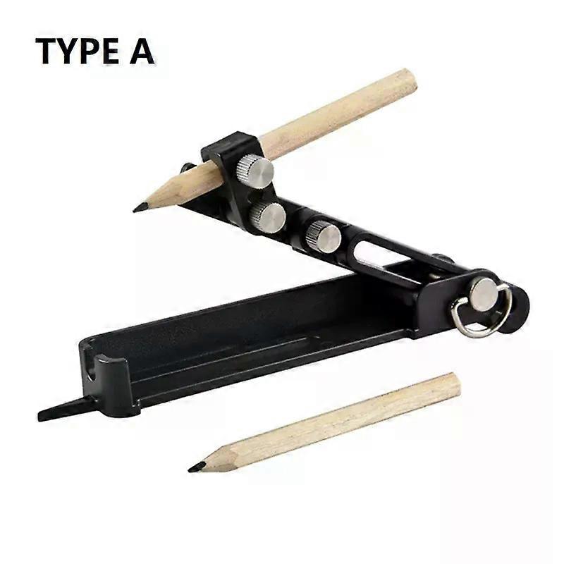 Multifunctional Profile Woodworking Scribing Tool deep hole Pencil Carpenter Maker Aluminum DIY Measuring Scribe Compass Ruler