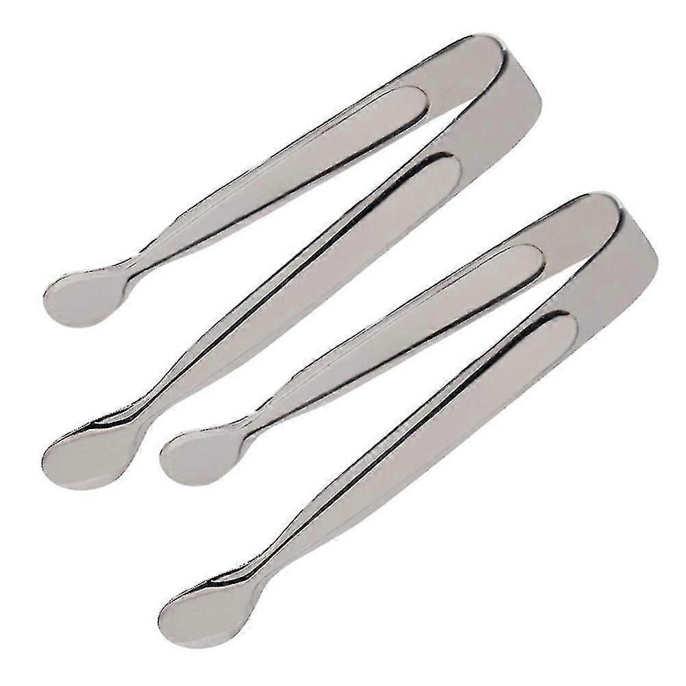 2 قطعة الفولاذ المقاوم للصدأ السكر المشبك مكعبات الثلج ملقط القهوة بار بوفيه المعجنات كليب Q