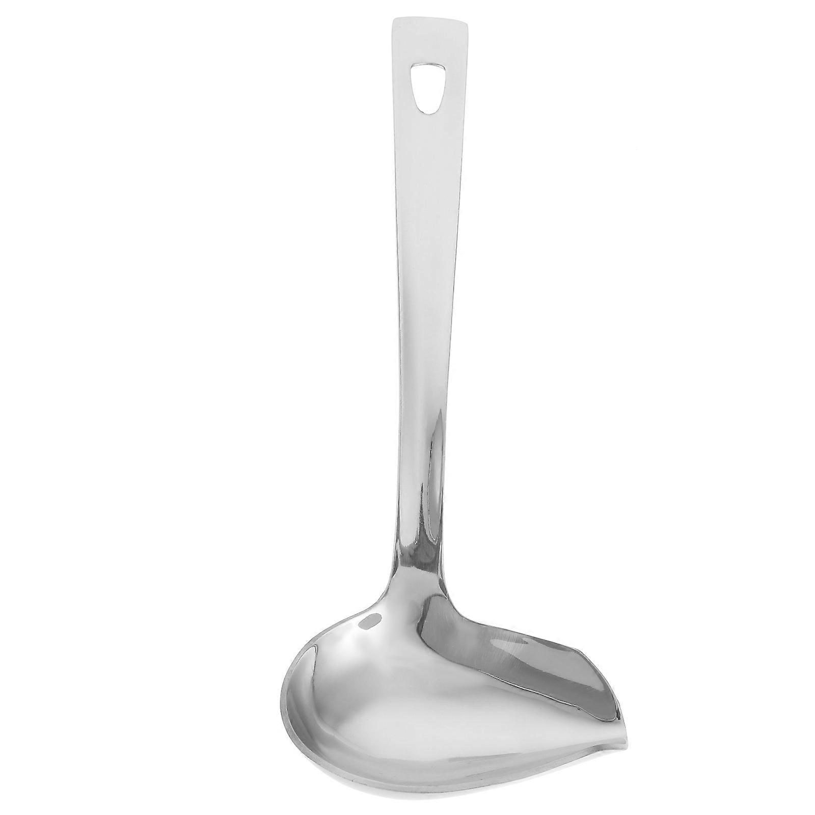Stainless Steel Oil Pouring Spoon with Comfortable Handle for Kitchen, Restaurant, and Hotel Use – Smooth and Easy to Clean
