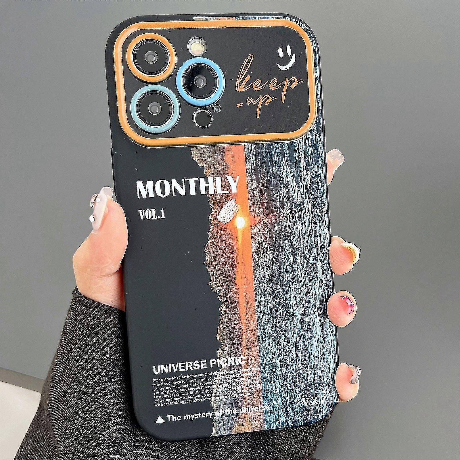 For Iphone 14 Pro Max Scenery Pattern Large Window Tpu Phone Case