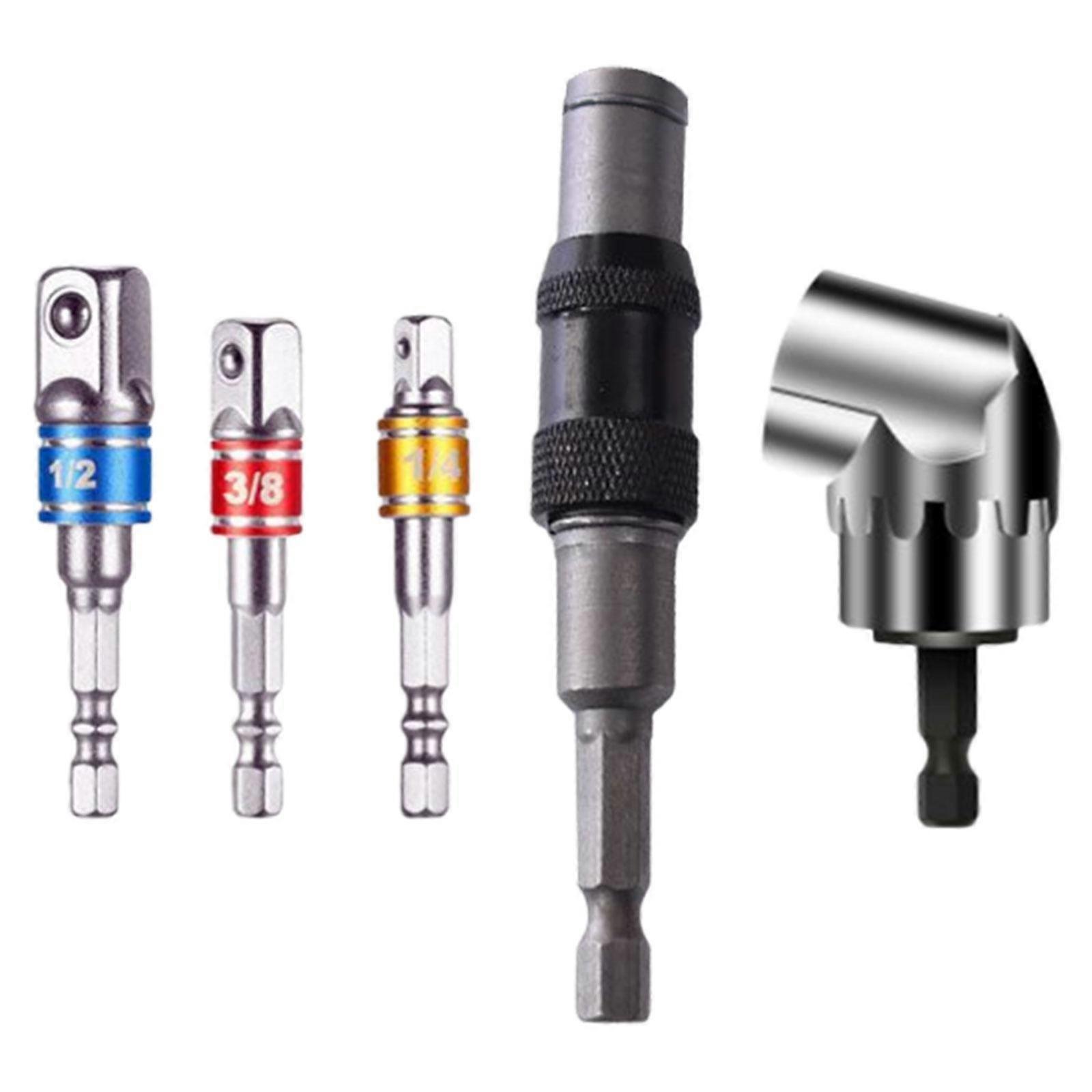 5x Magnetic Screw Drill Tip Pivoting Drill Bit Extension for Impact Drivers