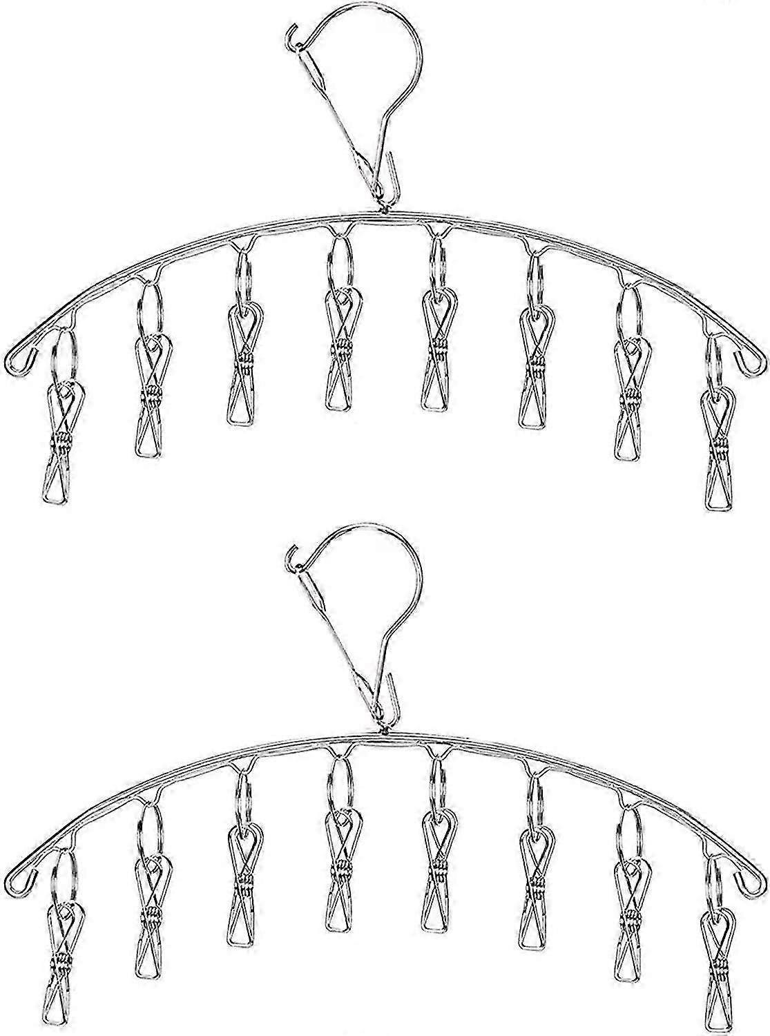 2pcs Foldable Sock Hanger Drying Racks Suitable for Various Sock Types