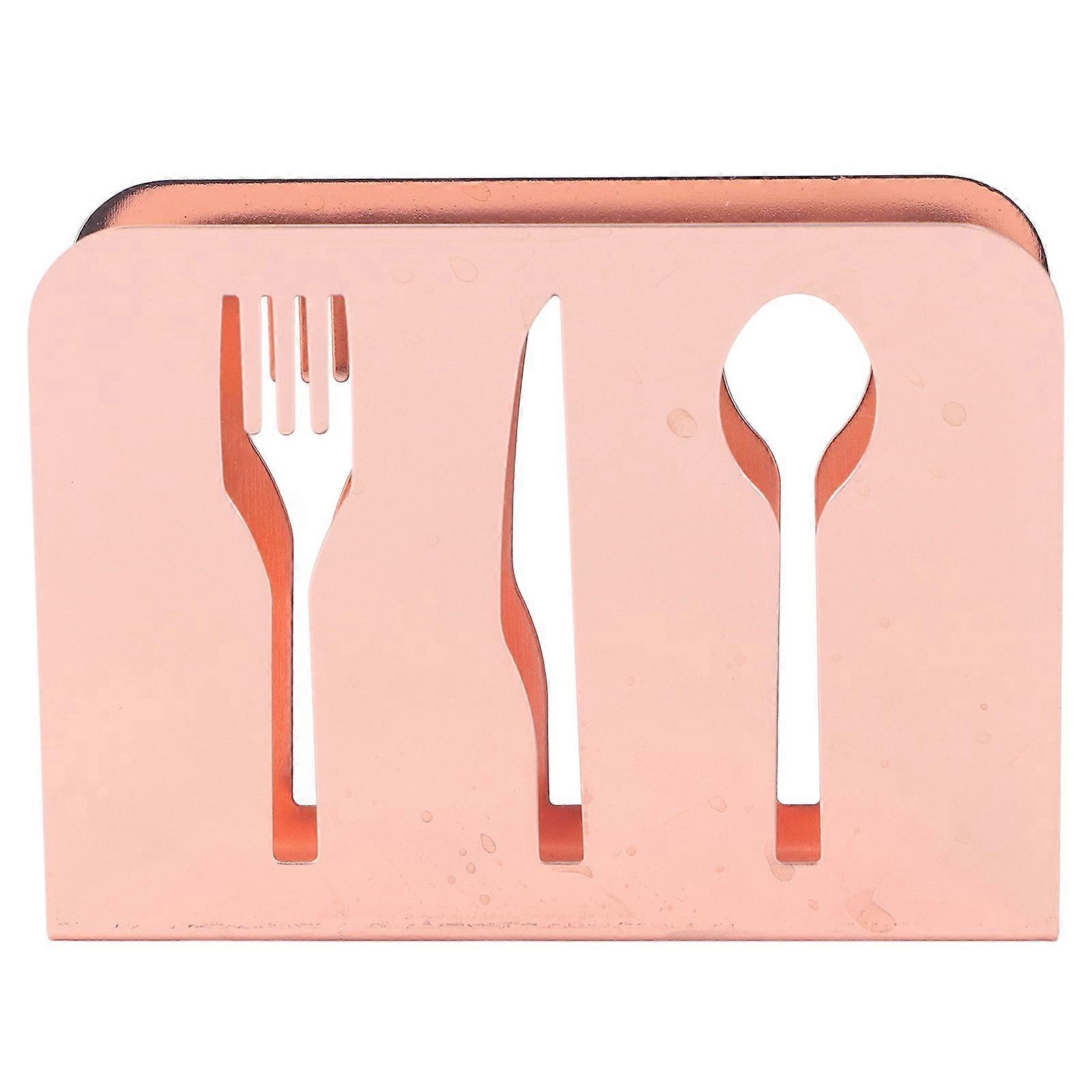 2025 Latest Model Napkin Holder Unique Knife Fork Cutout Pattern Anti Slip
