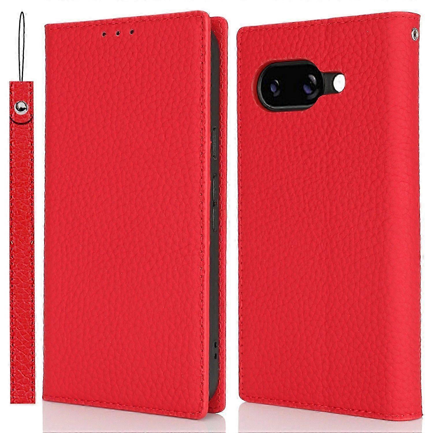 Litchi Texture Wallet Case for Pixel 9a - Green