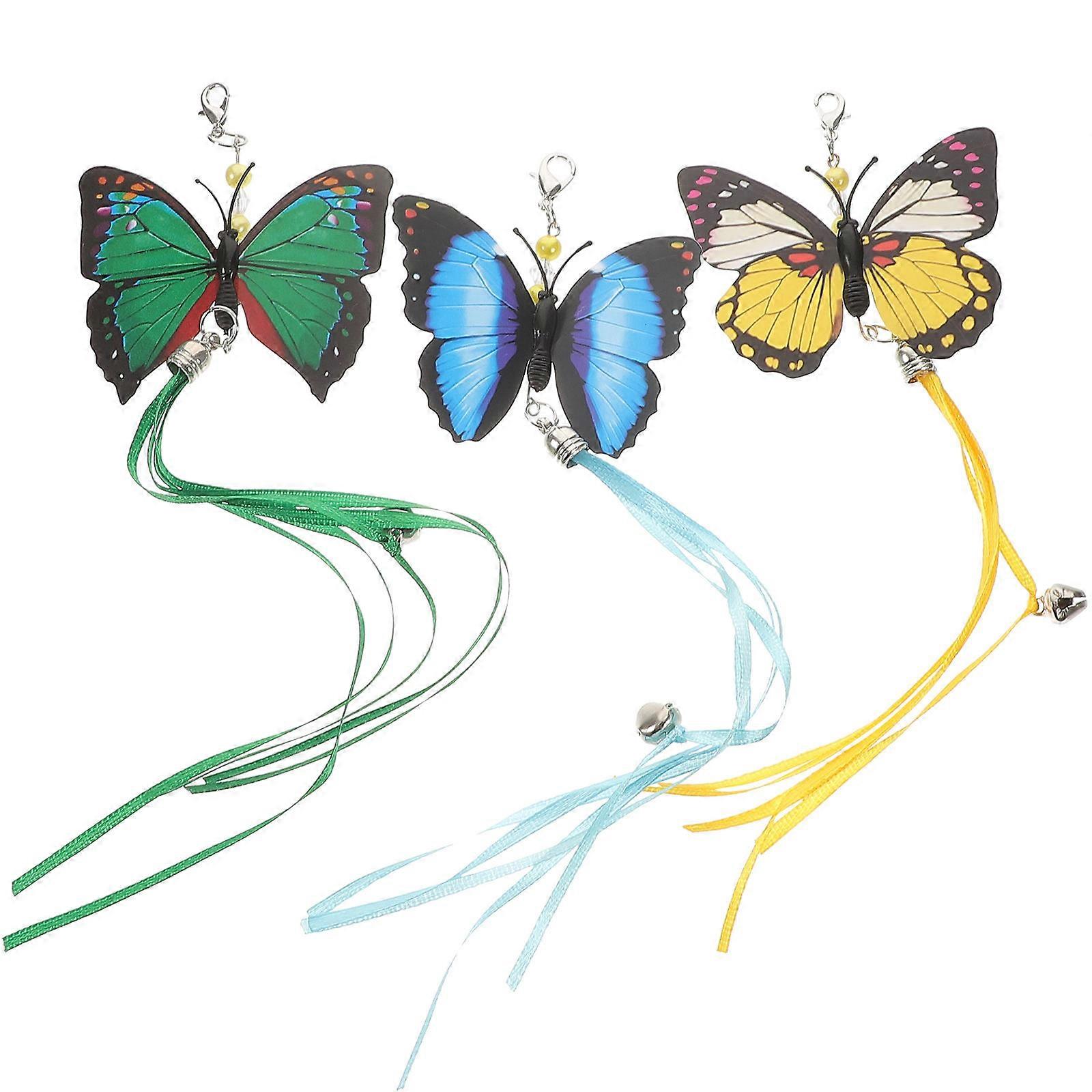 It looks like you're referring to a product listing for **"3pcs Butterfly Replacement Heads for Cat Teasing Sticks"** — a cat toy accessory designed