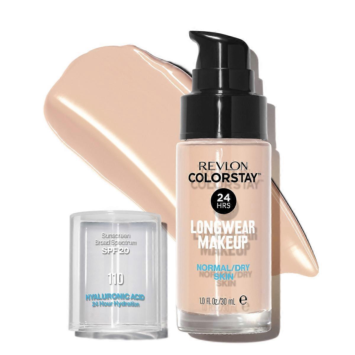מייקאפ Revlon Colorstay לעור רגיל/יבש עם SPF 20, שנהב 110 - 1 אונקיית נוזל